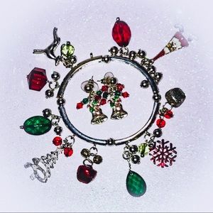 Charm Bracelet & Earrings 🎄☃️🎁